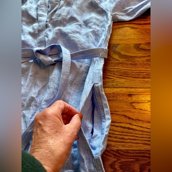 NWT - J. Crew Sky Blue Cabana Linen Dress - XSP - Picture 10 of 11